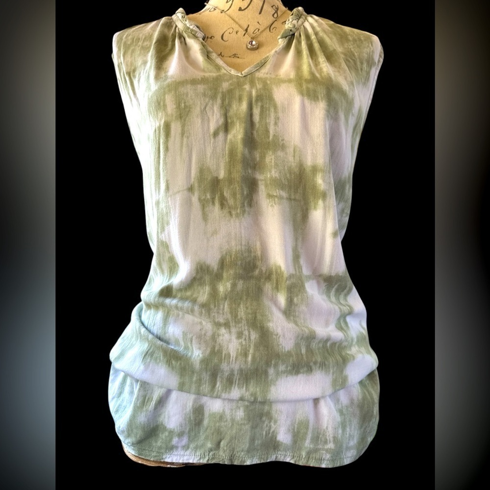 3/$13 Time and Tru Green Tie-Dye Women's Top. Size XL